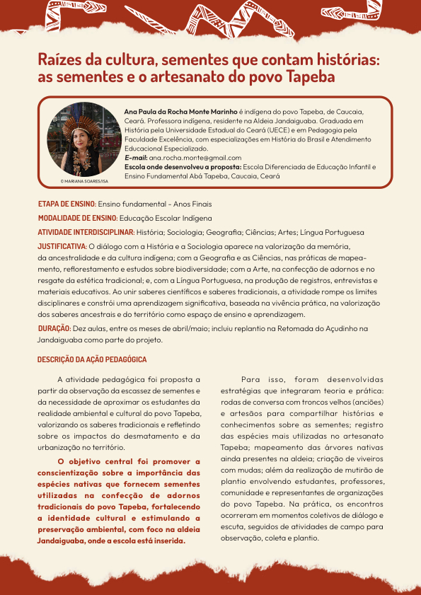 Proposta pedagógica de Ana Paula da Rocha