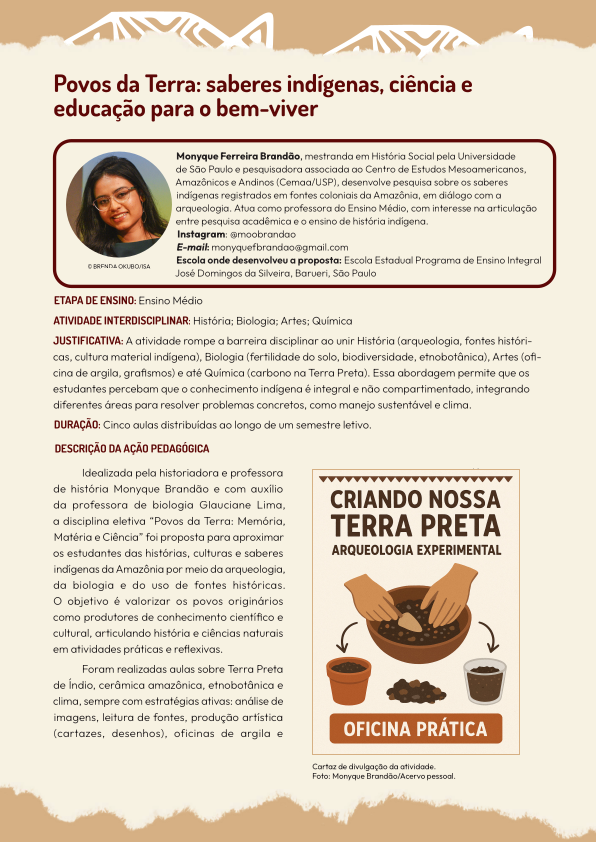 Proposta pedagógica de Monyque Brandão